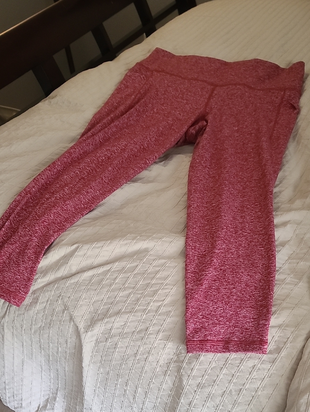Athleta Heathered Red Leggings